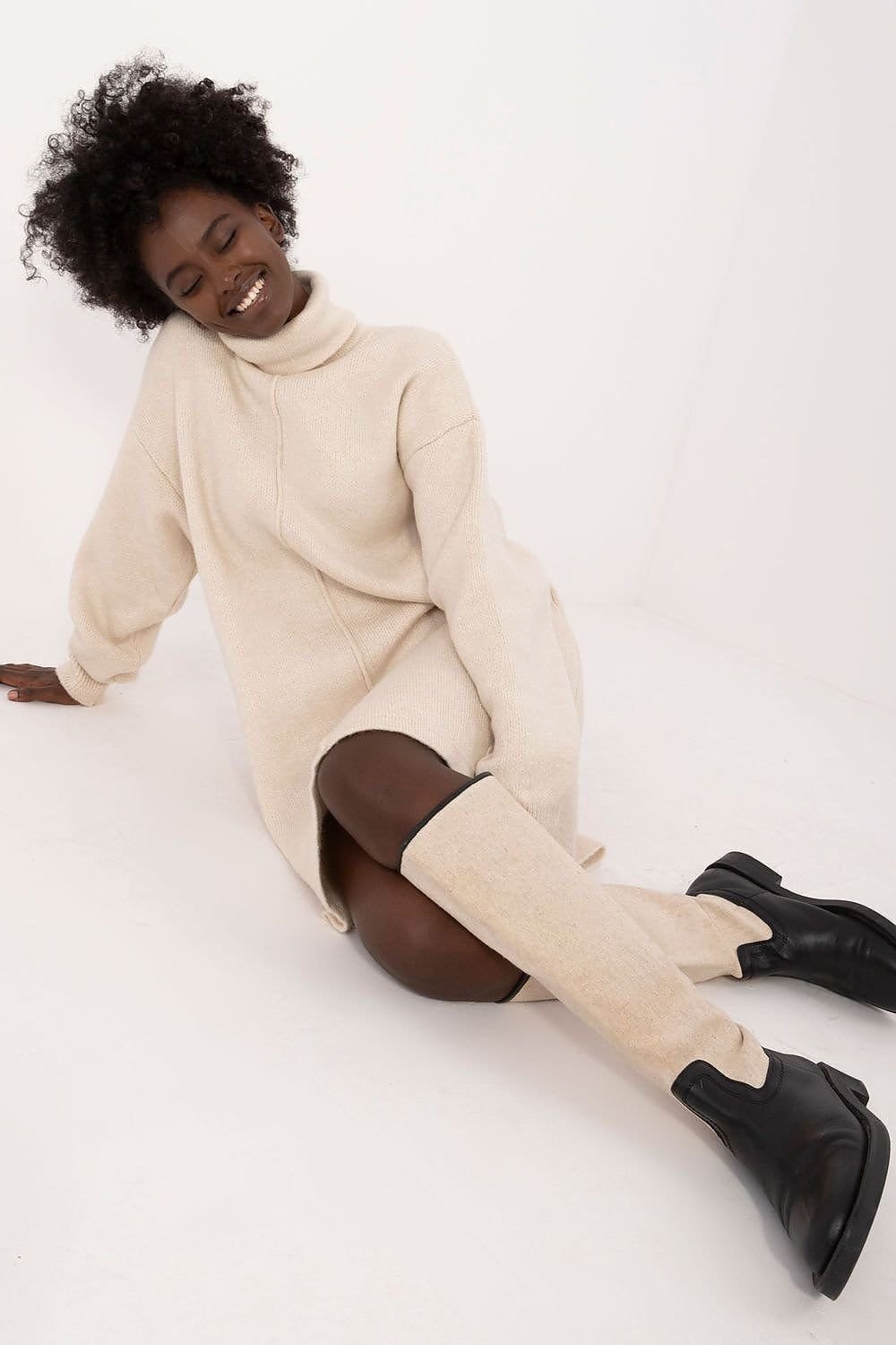Robe Pull Hiver Femme Mi Longue 11
