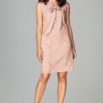 Robe Rose A Pois Sans Manches 3