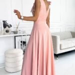 Robe Rose Bonbon Longue Fendue
