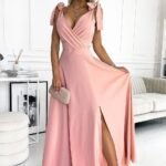 Robe Rose Bonbon Longue Fendue S