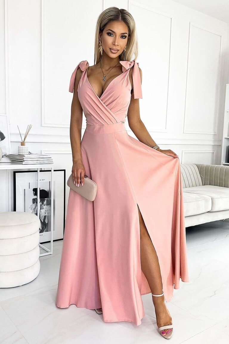 Robe Rose Bonbon Longue Fendue S
