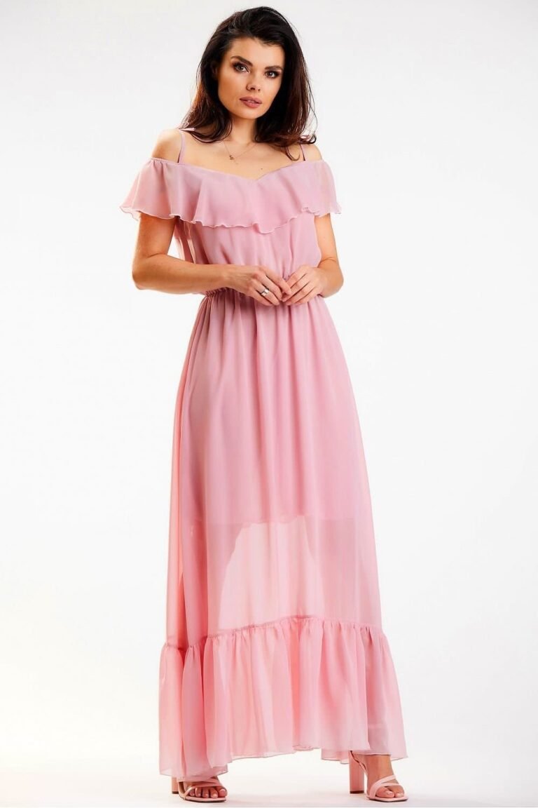 Robe Rose Longue Epaules Denudees S