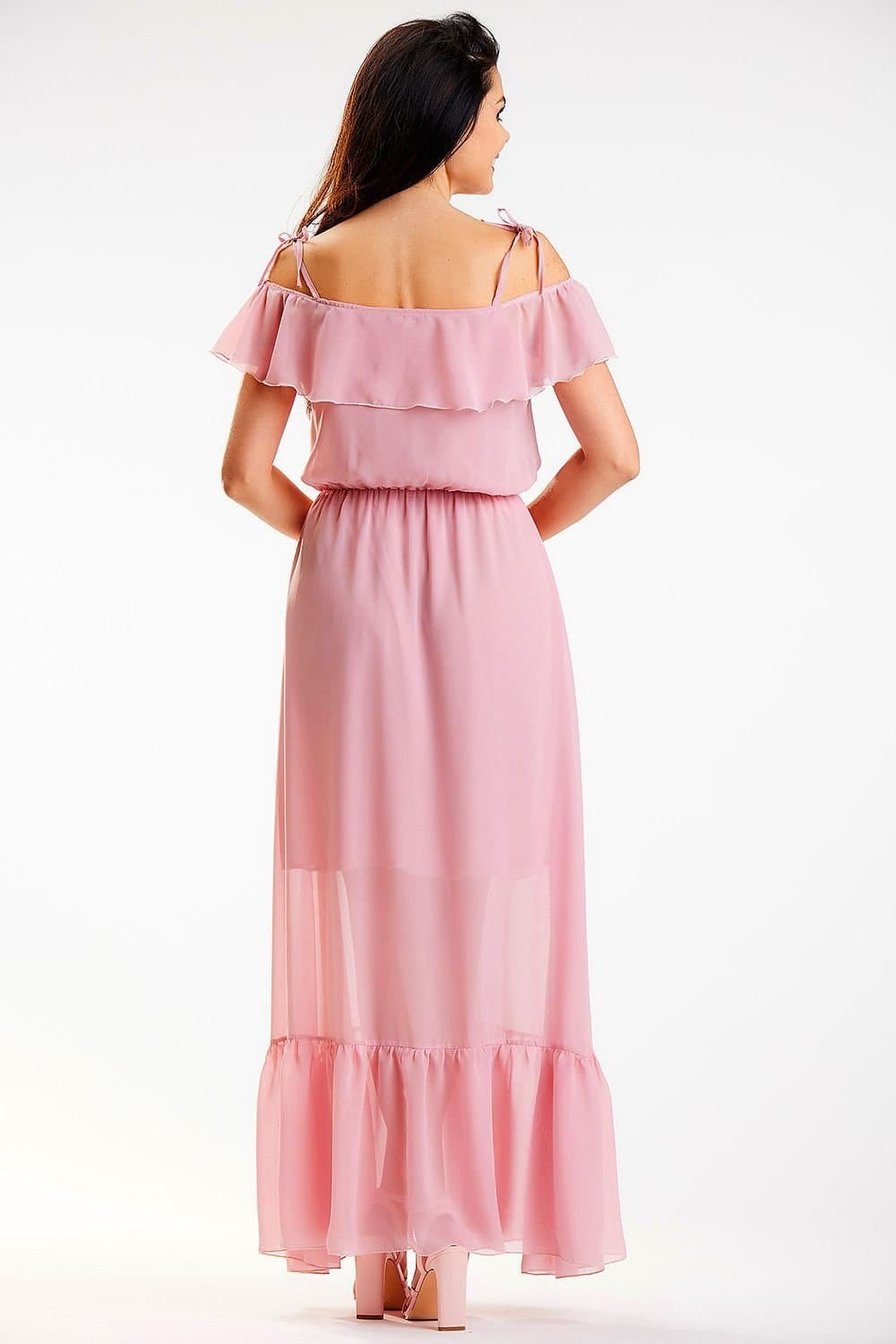 Robe Rose Longue Epaules Denudees