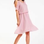 Robe Rose Poudre Epaules Denudees