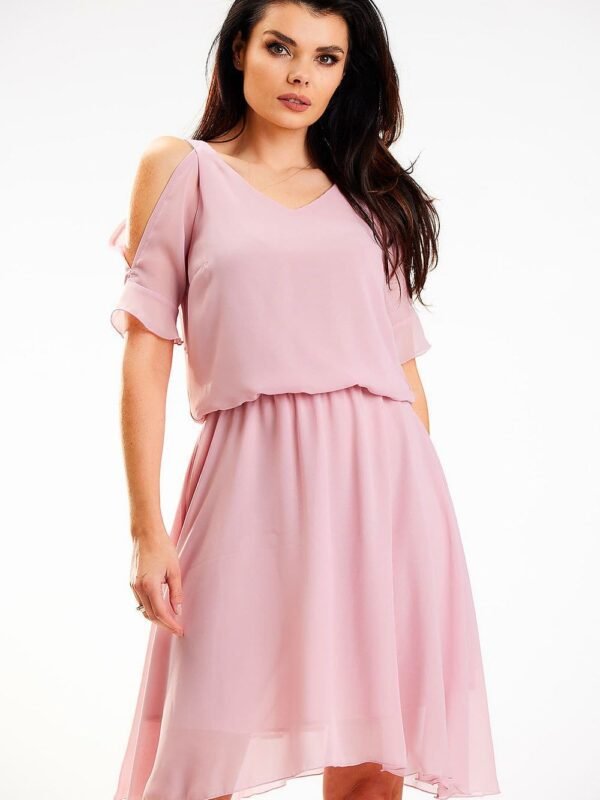 Robe Rose Poudre Epaules Denudees S