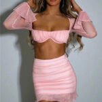 Robe Rose Sexy Courte