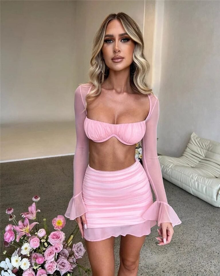 Robe Rose Sexy Courte Rose S