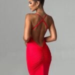 Robe Rouge Dos Nu Chic Rouge S