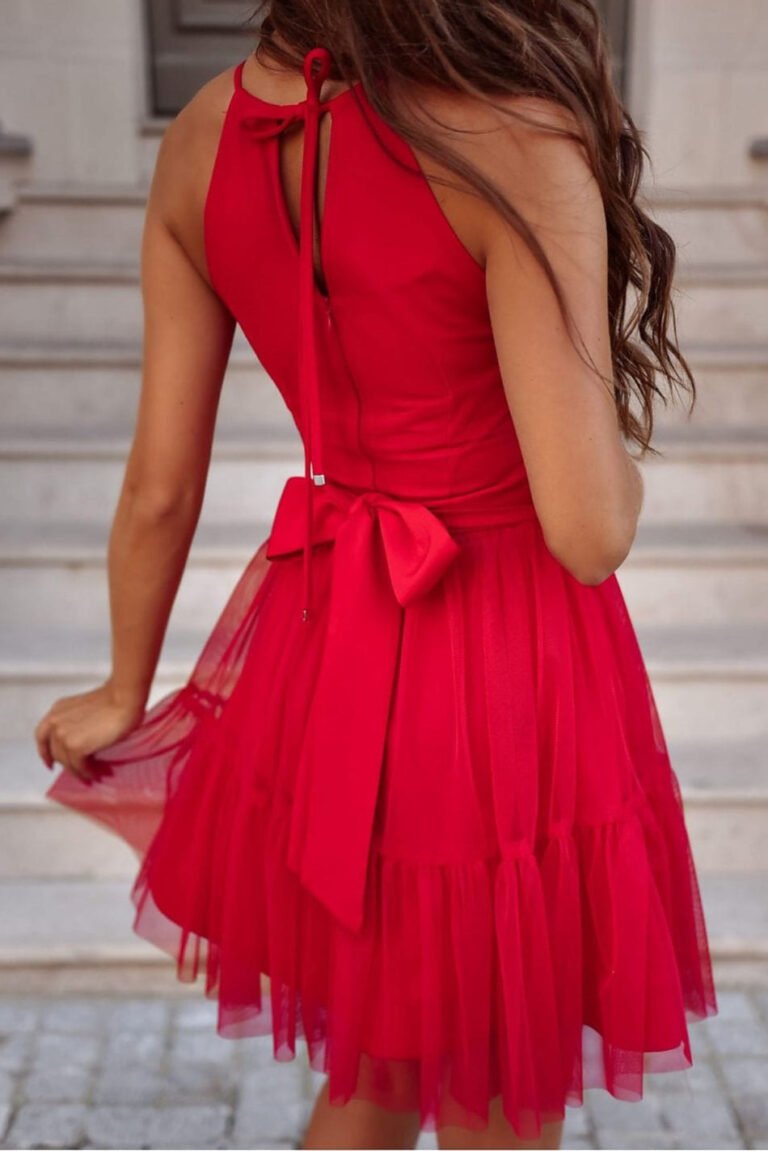 Robe Rouge En Tulle Courte