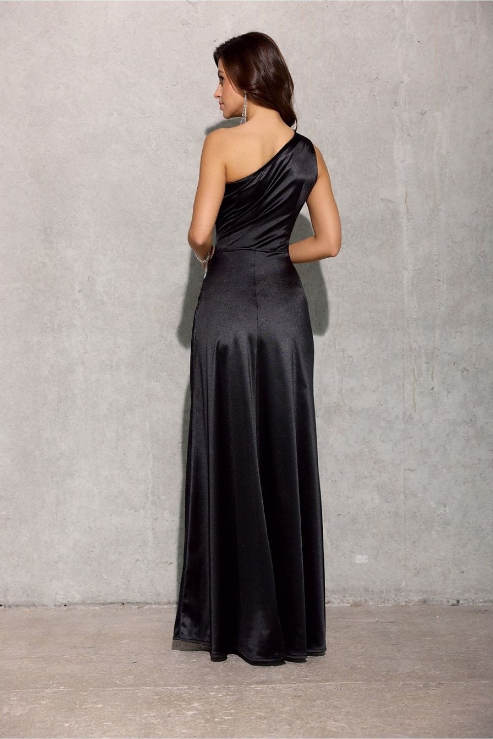 Robe Satin Fendue Longue Chic Pour Soiree 14