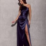 Robe Satin Fendue Longue Chic Pour Soiree 21