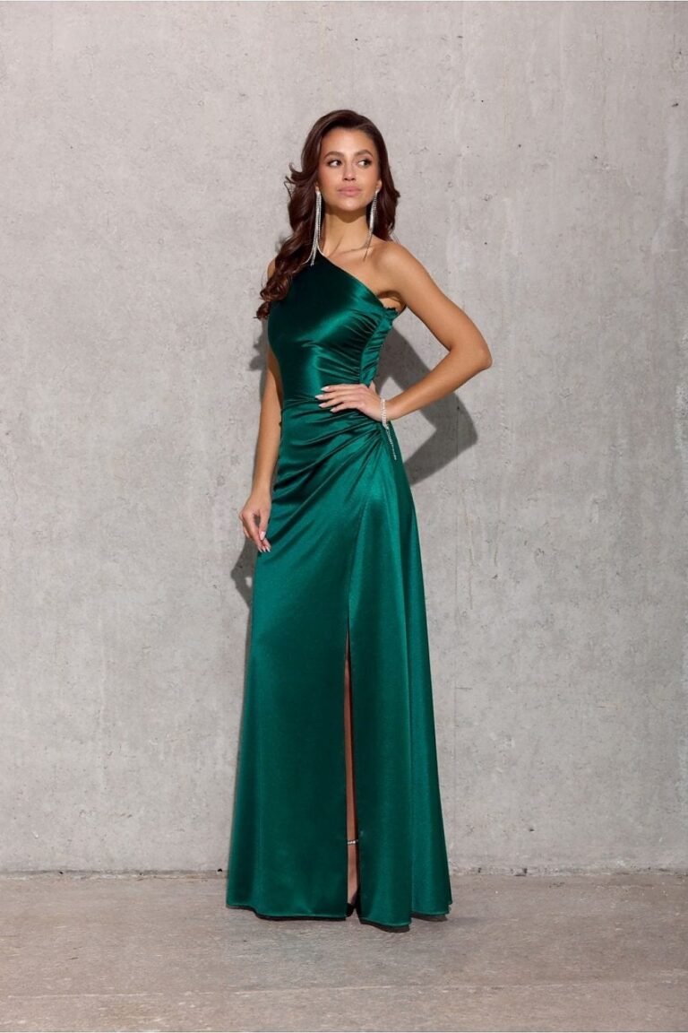 Robe Satin Fendue Longue Chic Pour Soiree