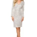 Robe Sequin Argentee Moulante S