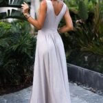 Robe Sequin Chic Longue Argentee