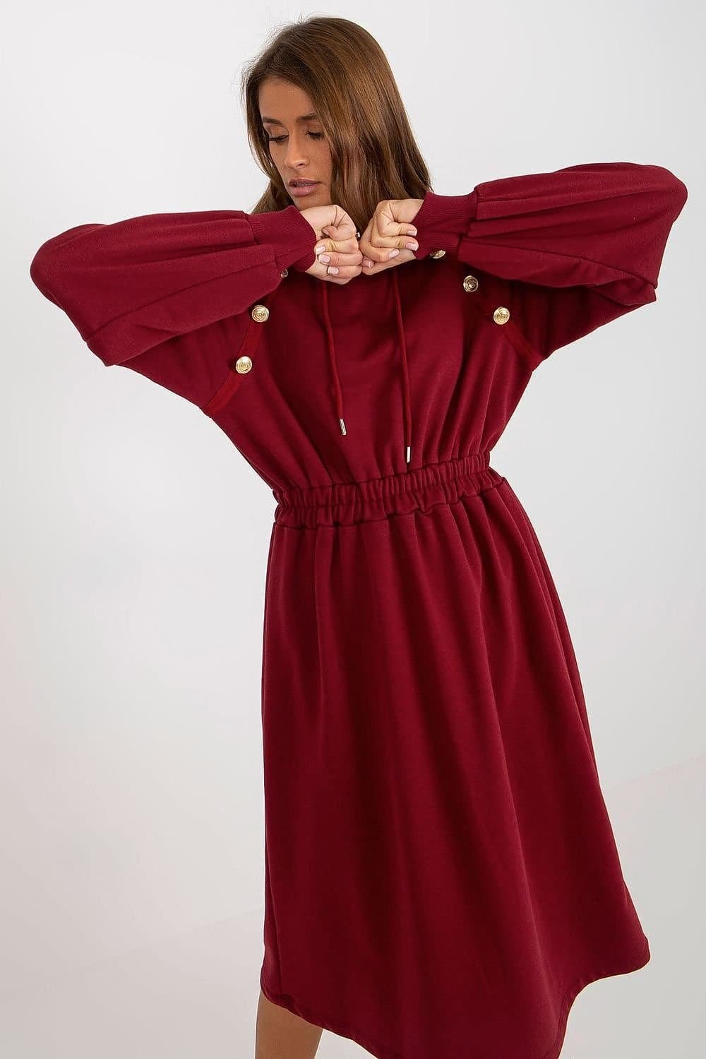 Robe Sweat Bordeaux Midi 2