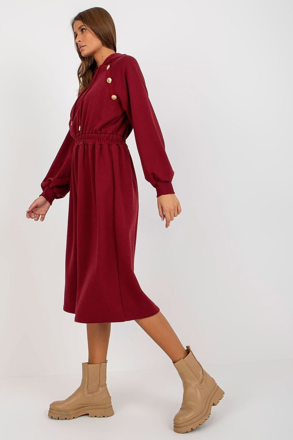 Robe Sweat Bordeaux Midi 3