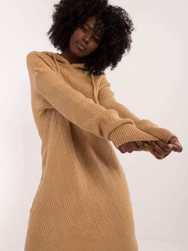 Robe Sweat En Maille Douce Beige Taille Unique