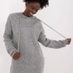 Robe Sweat En Maille Douce Gris Taille Unique