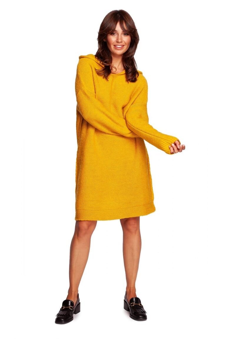 Robe Sweat Jaune En Tricot Manche Longue S M