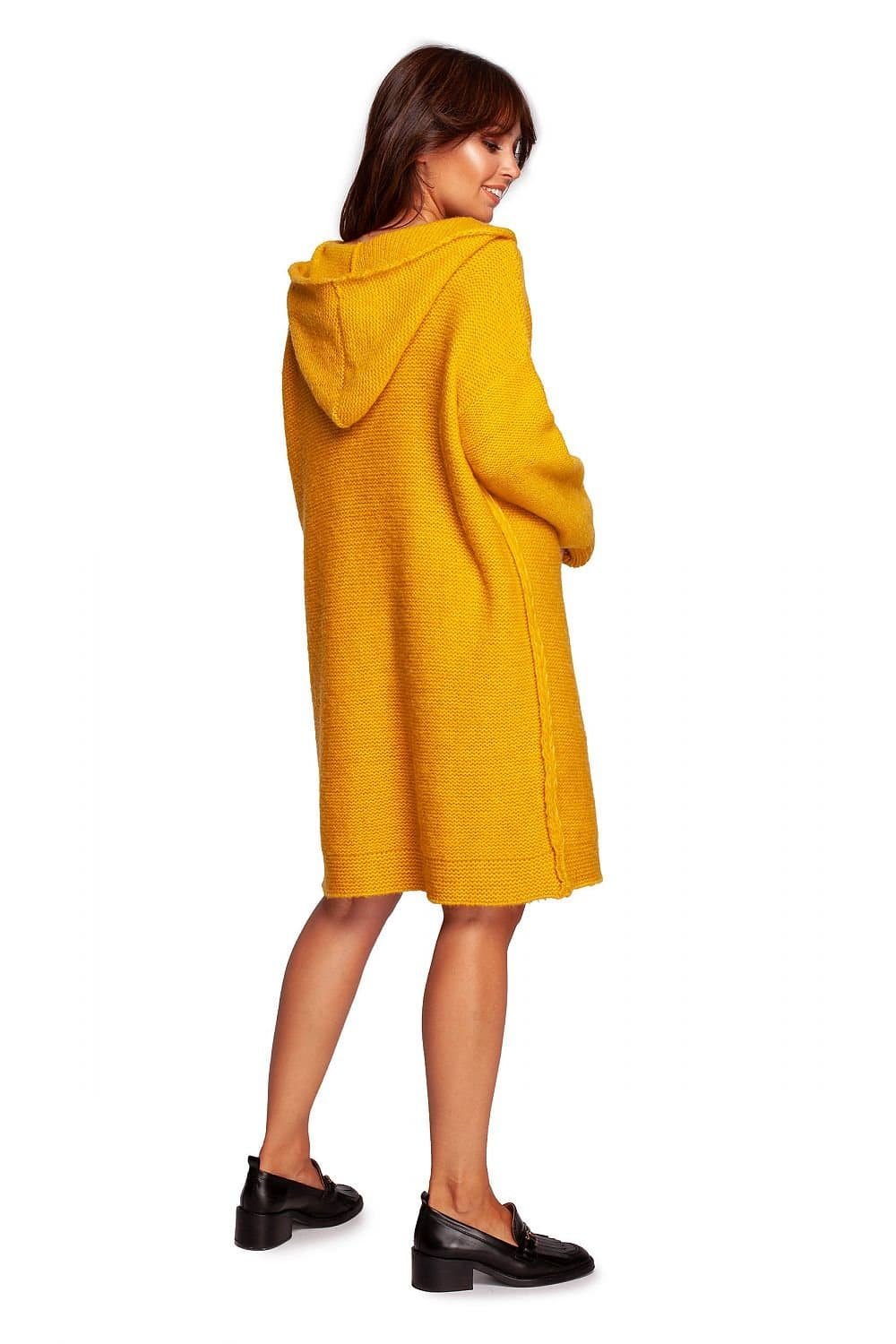 Robe Sweat Jaune En Tricot Manche Longue