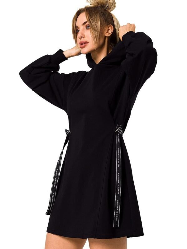 Robe Sweat Noire Courte Manche Longue S
