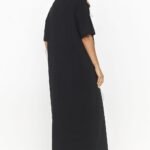 Robe T Shirt Noire Longue Oversize
