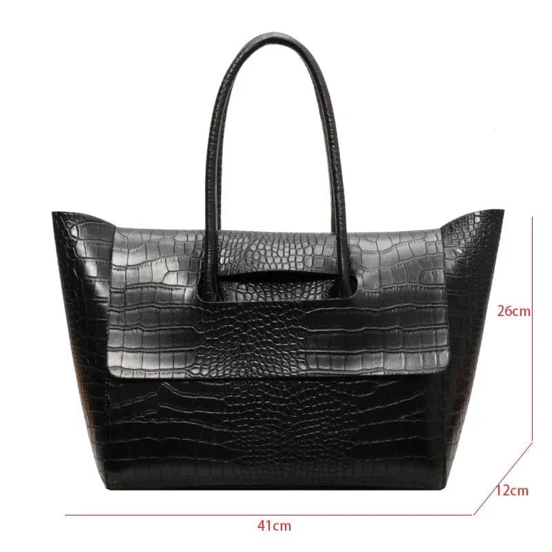 Sac A Main Crocodile Noir 2