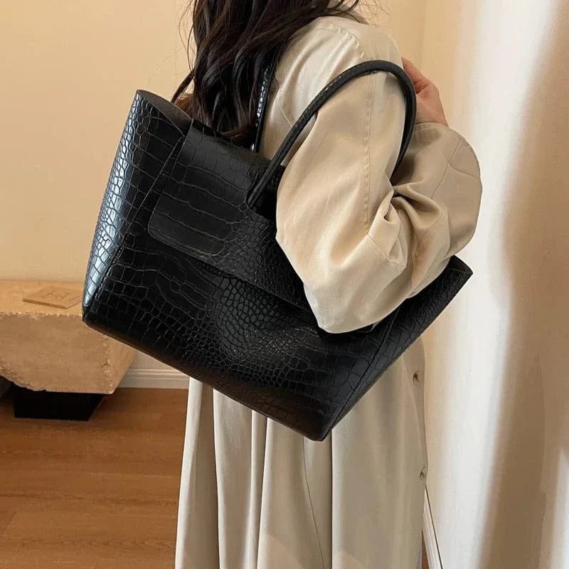 Sac A Main Crocodile Noir 3
