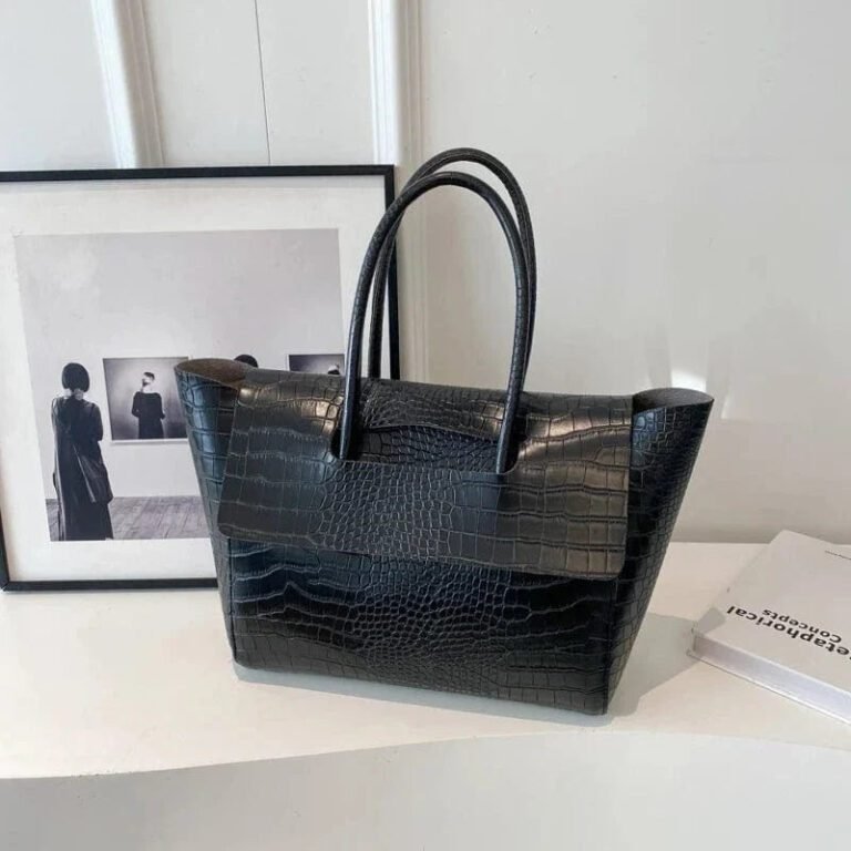 Sac A Main Crocodile Noir