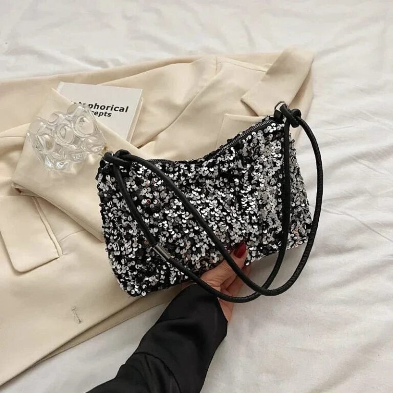 Sac A Main Paillette Argente 2