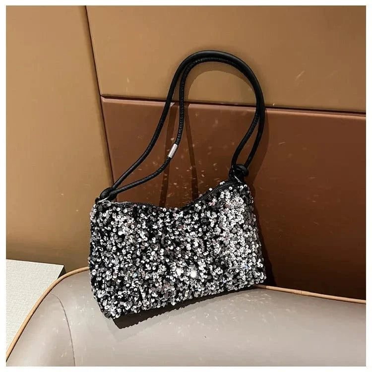 Sac A Main Paillette Argente 3