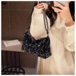Sac A Main Paillette Noir