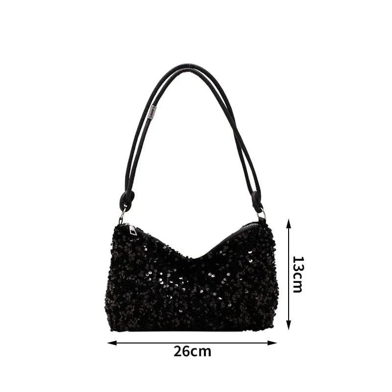 Sac A Main Paillette Noir 2
