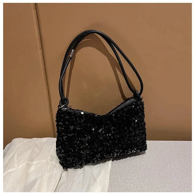 Sac A Main Paillette Noir 3