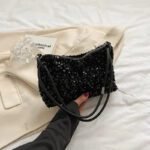 Sac A Main Paillette Noir 5